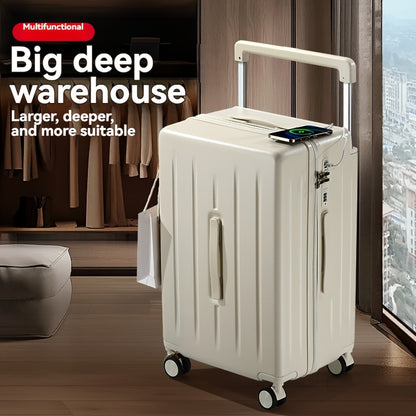 1pc of large capacity luggage with multifunctional enlarged trolley case