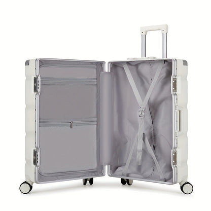 1pc 20-inch aluminum frame suitcase, large capacity suitcase