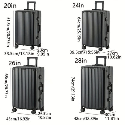 Suitcase, aluminum frame suitcase, spinner luggage with telescopic handle