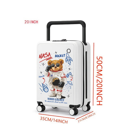 1pc Set of Wide Luggage Trolley Suitcase, Can Board It, Large Capacity Luggage