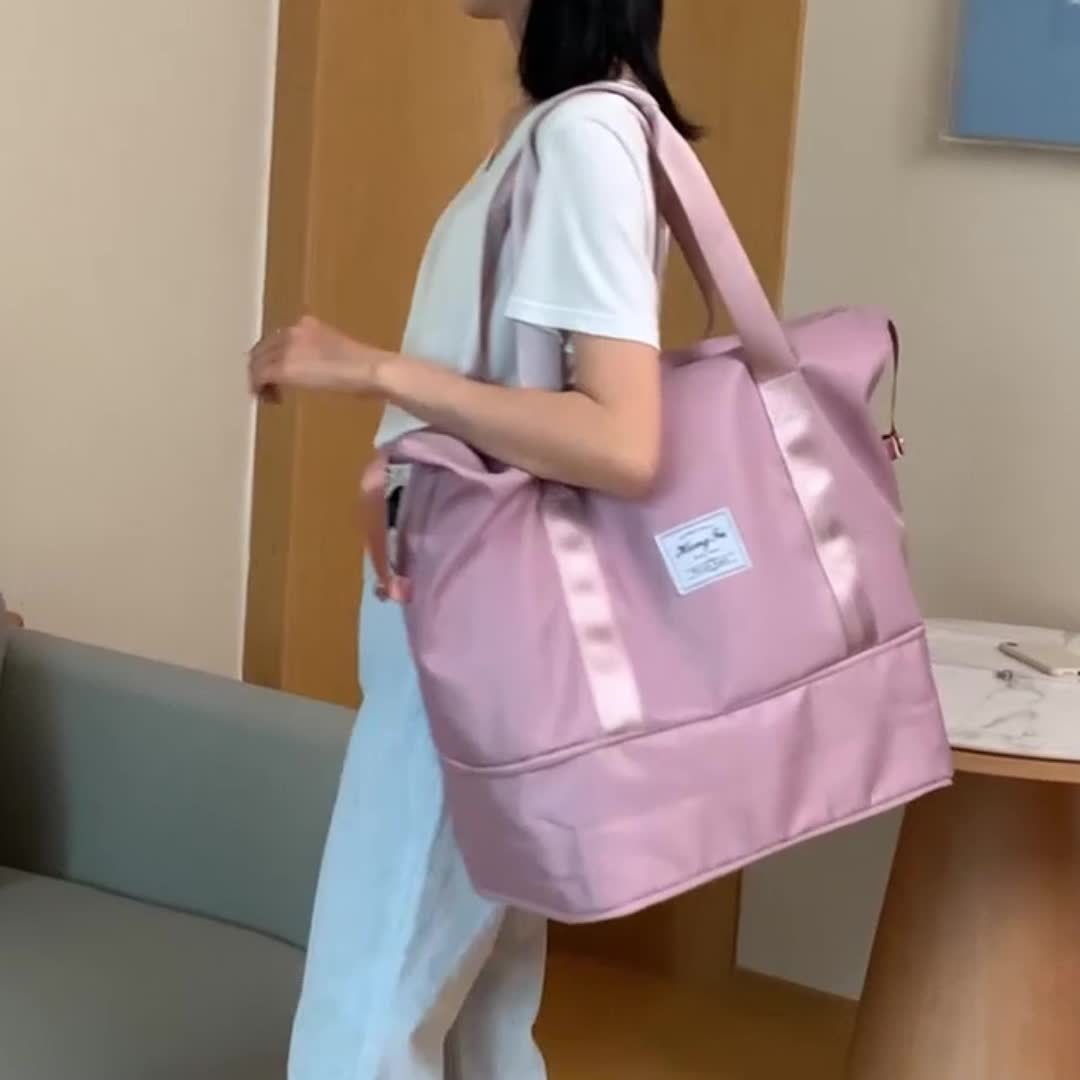 Large Capacity Folding Travel Bag Luggage Tote Gym Foldable Shoulder Bag for Women and Men