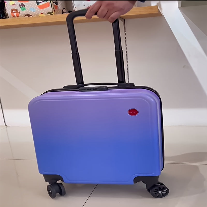 18-Inch Purple Gradient Hard Shell Suitcase with Combination Lock