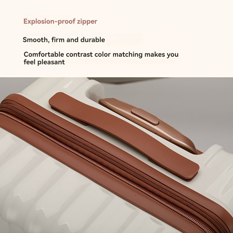 1 Set of 20\u002F24\u002F28-Inch Expandable Pullman Suitcase with Anti-Explosion Zipper