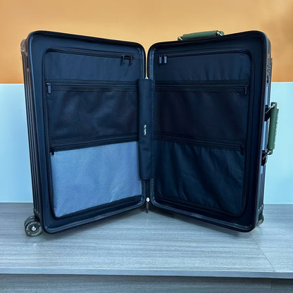 Wide Pull Handle Zipper PC Material Transparent Wheel Combination Lock Suitcase Handle with Cup Holder Travel Box Suitable for Moving and Travel Use
