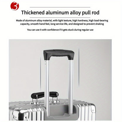 20-Inch Heavy-Duty Aluminum Frame Carry-On Suitcase with TSA Lock