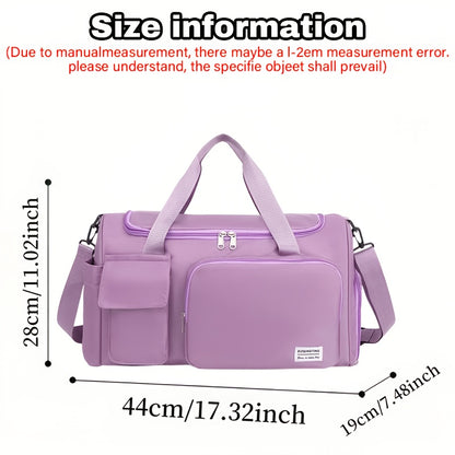 1pc Custom Name Embroidered Luggage Bag with Multiple Compartments for Easy Storage