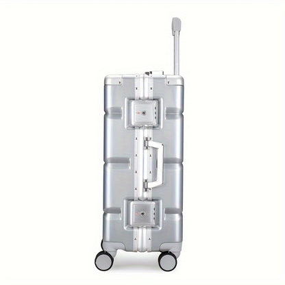 1pc 20-inch aluminum frame suitcase, large capacity suitcase
