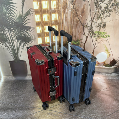 1pc 22\u002F26 Inch Multi-Functional Aluminum Frame Suitcase