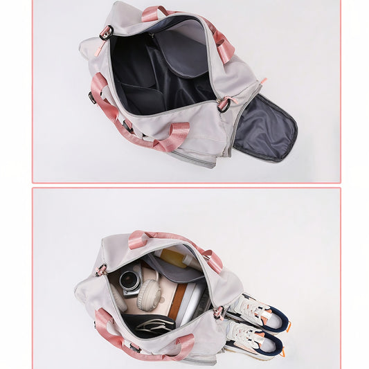 Travel Bag - Personalized Durable Polyester Shoulder Bag with Multiple Pockets, Adjustable Strap