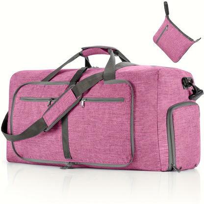 Large Capacity Travel Gym Bag with Shoe Compartment - Heavy-Duty duffel with Zipper Closure