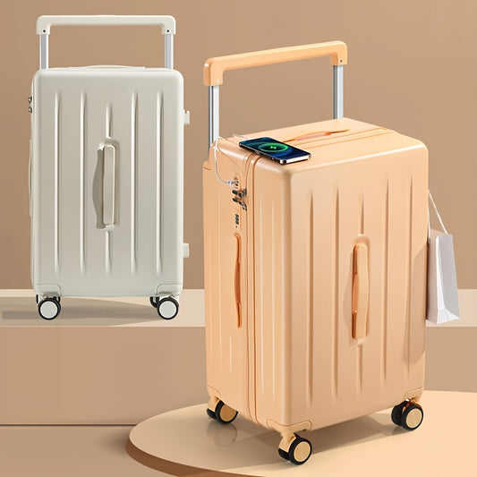 1pc of large capacity luggage with multifunctional enlarged trolley case