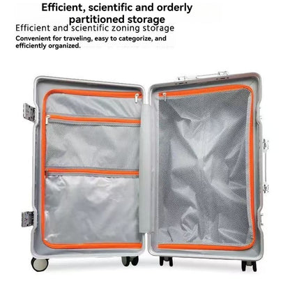 Thickened Suitcase 24\u002F26 Inch for Women - Reinforced Aluminum Frame Enhances Drop Resistance