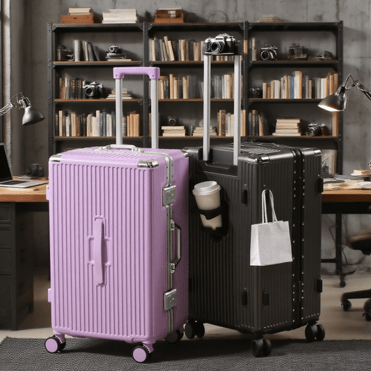 Thickened Suitcase 24\u002F26 Inch for Women - Reinforced Aluminum Frame Enhances Drop Resistance