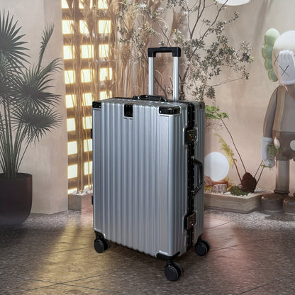 1pc 22\u002F26 Inch Multi-Functional Aluminum Frame Suitcase