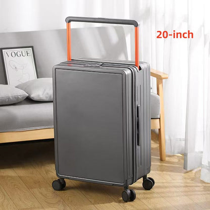 Wide Suitcase with Handle Travel Zipper Case