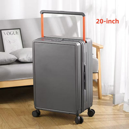 Wide Suitcase with Handle Travel Zipper Case