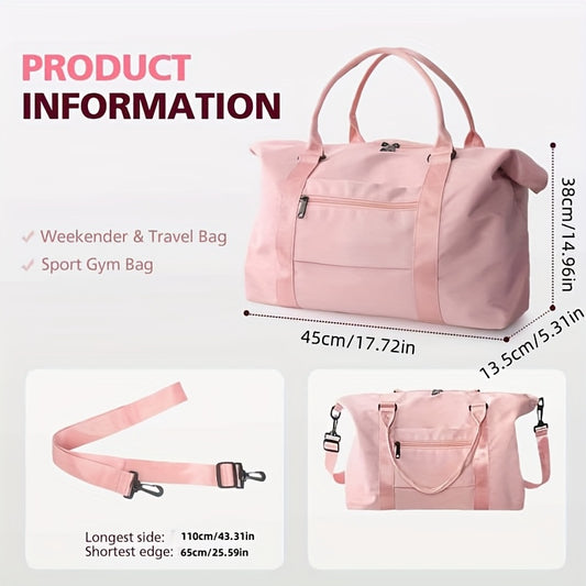 High Quality Gym Bag & Travel Duffel - with Zippered Front Pocket