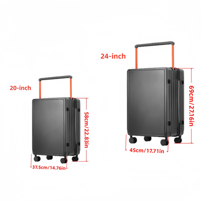 Wide Suitcase with Handle Travel Zipper Case